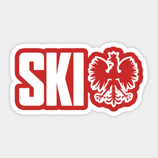 SKI Polish Last Name Ending in Ski Dyngus Day Sticker